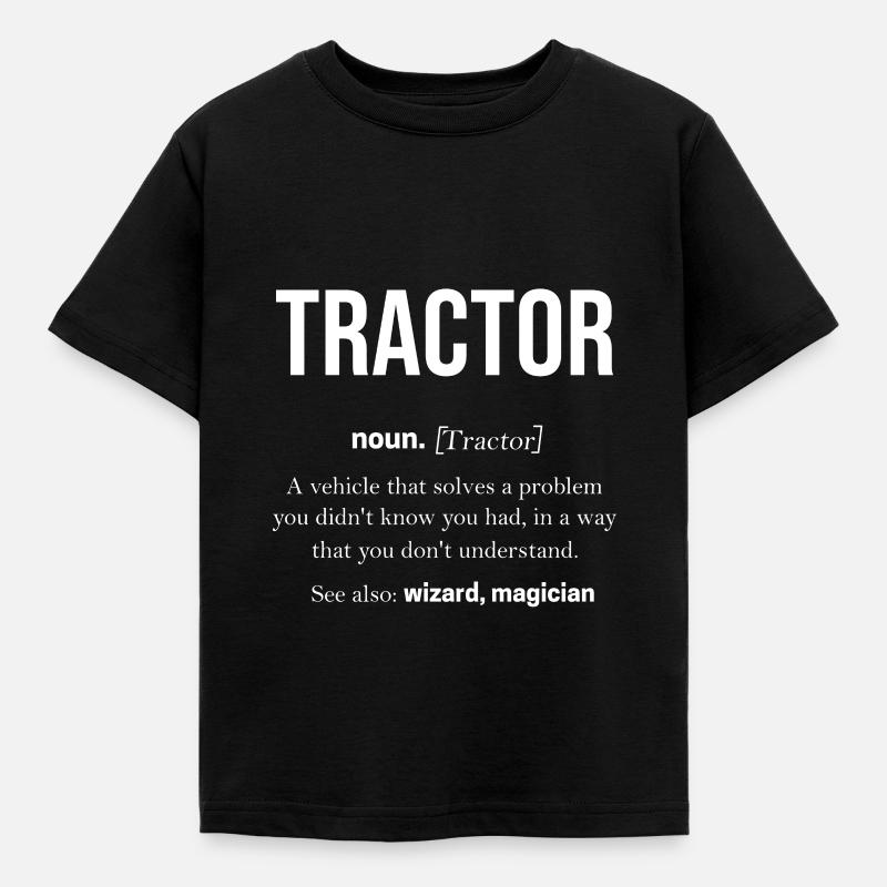 tractor - Kids' T-Shirt - black