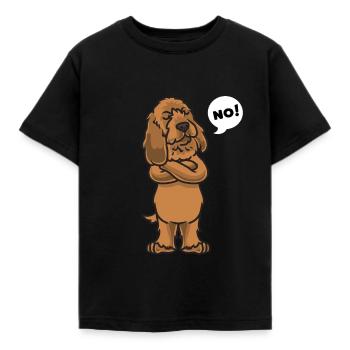 Sturer Basset Fauve de Bretagne Dog - Kids' T-Shirt - black - Front - AI Model Kid Female (0cm)