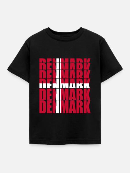 Dänemark - Kinder T-Shirt - Schwarz