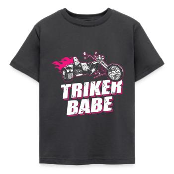 Triker Babe Tricycle Trike Rider Motorsport - Kids' T-Shirt - dark grey - Front - AI Model Kid Female (0cm)
