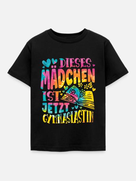 Einschulung Gymnasium Mädchen - Kinder T-Shirt - Schwarz