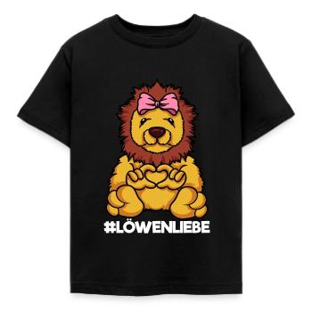 Lion Amour Lion Maman Lion Coeur - T-shirt Enfant - noir - Devant - AI Model Kid Female (0cm)