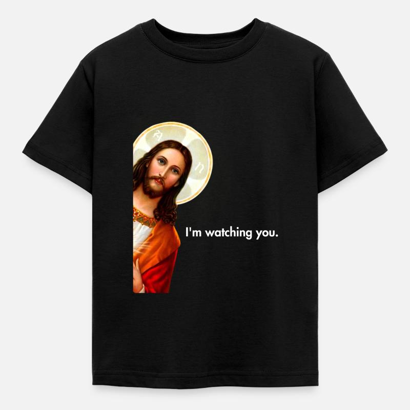 Je te regarde jeter un coup d’œil à Jésus-Christ - T-shirt Enfant - noir
