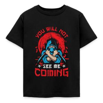 Ninja - T-shirt Enfant - noir - Devant - AI Model Kid Female (0cm)
