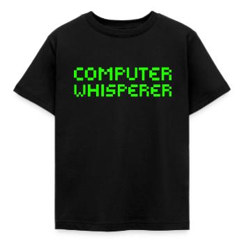 Computer Whisperer for Programmers - Kids' T-Shirt - black - Front - AI Model Kid Female (0cm)