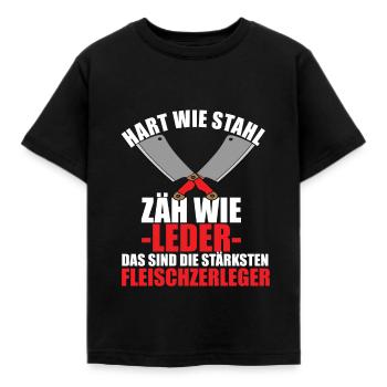 Fleischer Metzger Zerleger Schlachter - Kinder T-Shirt - Schwarz - Vorne - AI Model Kid Female (0cm)