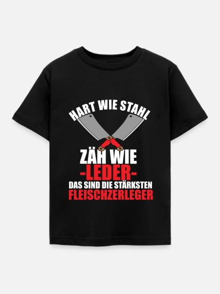 Fleischer Metzger Zerleger Schlachter - Kinder T-Shirt - Schwarz