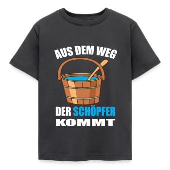 Aus dem Weg der Schöpfer kommt - Kinder T-Shirt - Dunkelgrau - Vorne - AI Model Kid Female (0cm)
