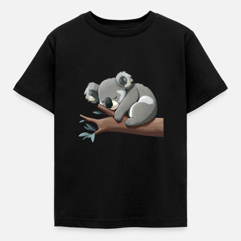 Koala bear Koala sleeping. Great for sleeping. - Kids' T-Shirt - black