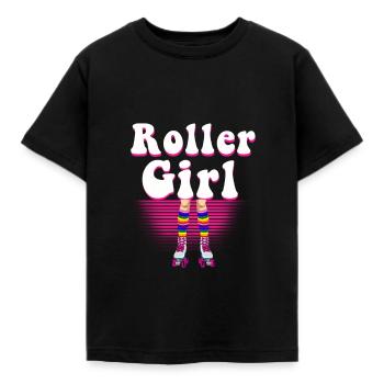 Inline Skater - Kids' T-Shirt - black - Front - AI Model Kid Female (0cm)