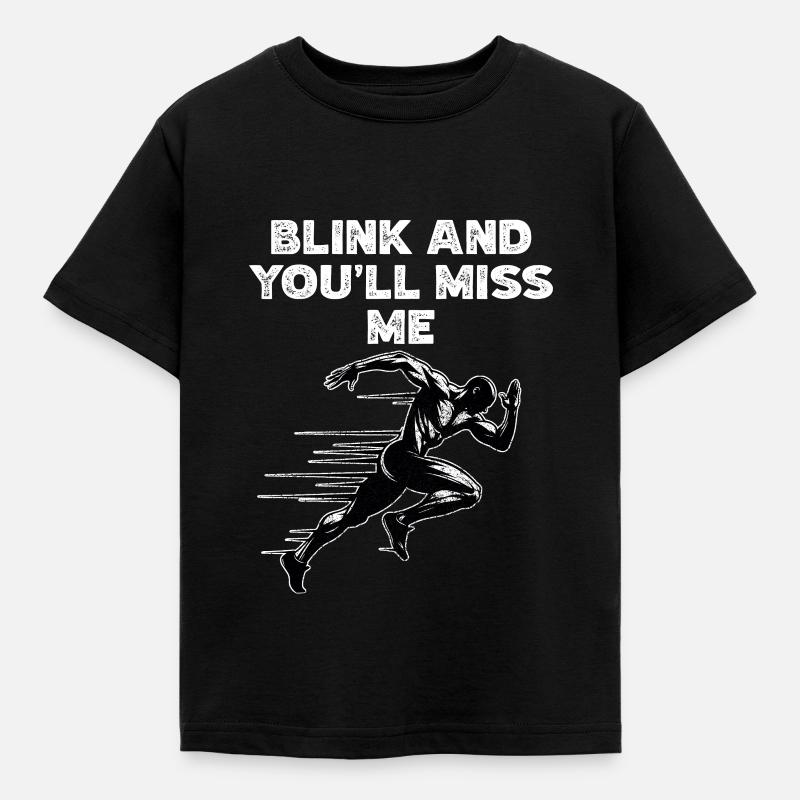 Coureur sur piste Sprinter Sprint 100m sprinter - T-shirt Enfant - noir