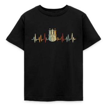 Hamburg Hansestadt Norddeutsch Plattdeutsch - Kinder T-Shirt - Schwarz - Vorne - AI Model Kid Female (0cm)