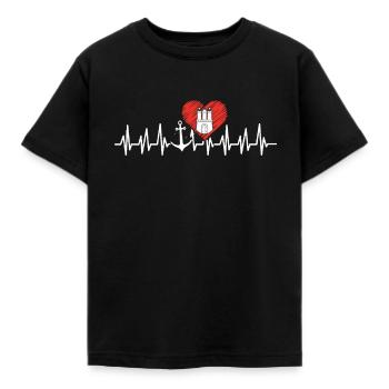 Hamburg Hansestadt Norddeutsch Plattdeutsch - Kinder T-Shirt - Schwarz - Vorne - AI Model Kid Female (0cm)
