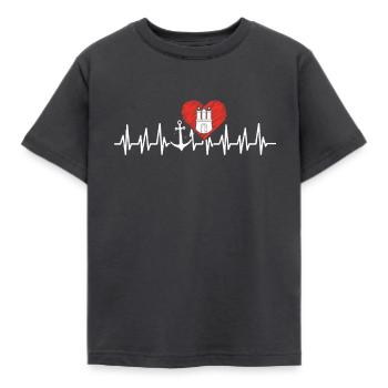 Hamburg Hansestadt Norddeutsch Plattdeutsch - Kinder T-Shirt - Dunkelgrau - Vorne - AI Model Kid Female (0cm)