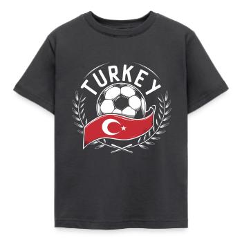 Turquie Cadeau Turquie Football Europe Turquie - T-shirt Enfant - charbon - Devant - AI Model Kid Female (0cm)
