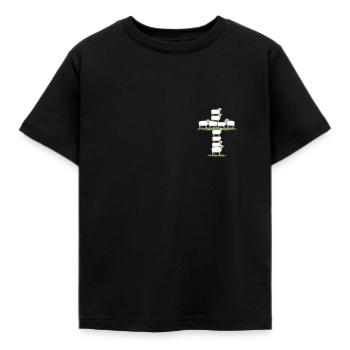 Jesus Christ Christian Christianity God Bible - Kids' T-Shirt - black - Front - AI Model Kid Female (0cm)