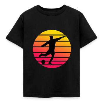 Football Passion Kicker Sport Soccer - Kids' T-Shirt - black - Front - AI Model Kid Female (0cm)