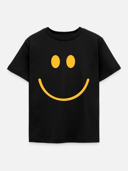 Gesicht - Kinder T-Shirt - Schwarz