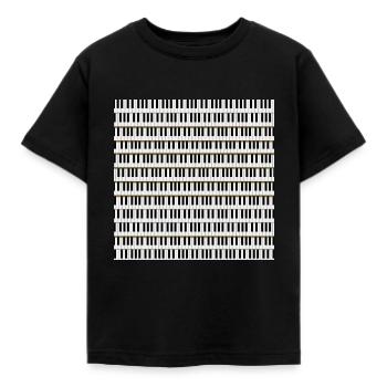 Klavier Tastatur - Kinder T-Shirt - Schwarz - Vorne - AI Model Kid Female (0cm)