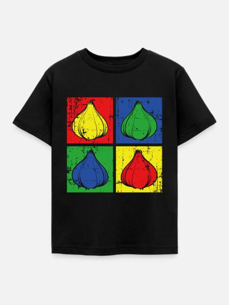 Knoblauch Koch - Kinder T-Shirt - Schwarz