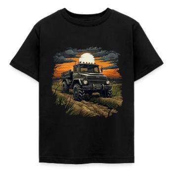 Unimog Offroad Abenteuer: Robust und Starkes ATV F - Kinder T-Shirt - Schwarz - Vorne - AI Model Kid Female (0cm)