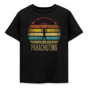 Femme parachutante Oh Chute Parachute - T-shirt Enfant - noir - Devant - AI Model Kid Female (0cm)