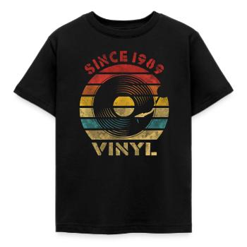 Depuis 1989 Vinyl Retro Vintage Music - T-shirt Enfant - noir - Devant - AI Model Kid Female (0cm)