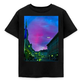 Crazy sky - Kinder T-Shirt - Schwarz - Vorne - AI Model Kid Female (0cm)