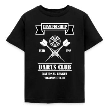 Darts Club Championship White - Kids' T-Shirt - black - Front - AI Model Kid Female (0cm)