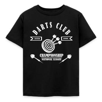Dart Championship Design Weiß - Kinder T-Shirt - Schwarz - Vorne - AI Model Kid Female (0cm)
