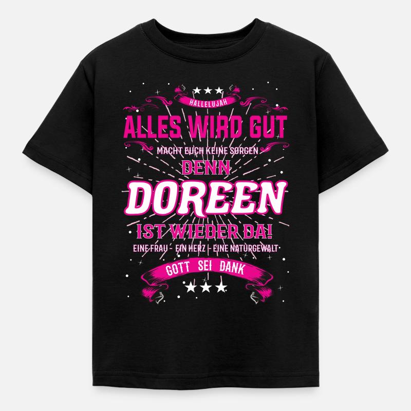 Doreen Design - Alles wird gut - Kinder T-Shirt - Schwarz