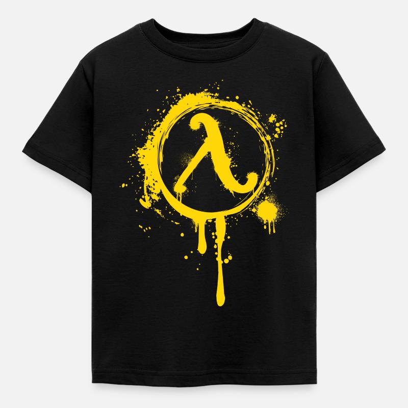 Halbwertszeit Widerstand Lambda-Symbol - Kinder T-Shirt - Schwarz
