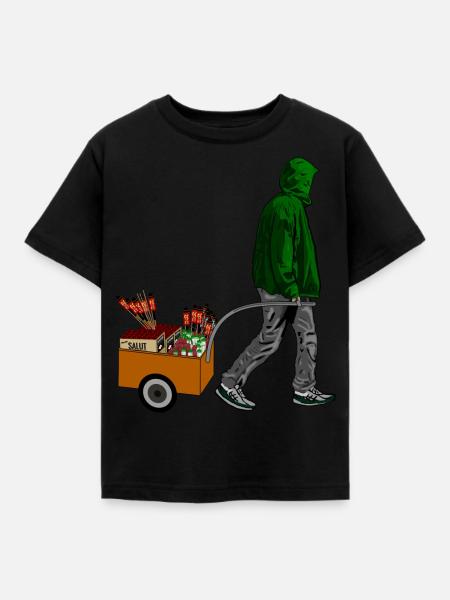 Pyro Pyrotechnik Feuerwerk - Kinder T-Shirt - Schwarz