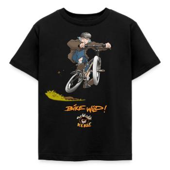 Die Wilden Kerle Maxi auf Fahrrad - Kinder T-Shirt - Schwarz - Vorne - AI Model Kid Female (0cm)