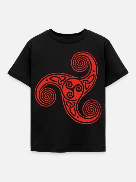 Keltisches Stammessymbol (Rot) - Kinder T-Shirt - Schwarz