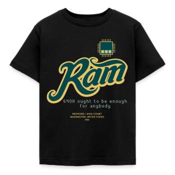 Vous n’aurez pas besoin de plus de 640 KO de RAM - T-shirt Enfant - noir - Devant - AI Model Kid Female (0cm)