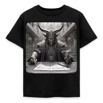 Evil Devil - Kids' T-Shirt - black - Front - AI Model Kid Female (0cm)