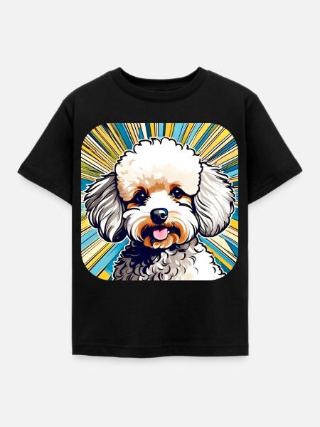 Niedlicher Zwergpudel II - Kinder T-Shirt - Schwarz