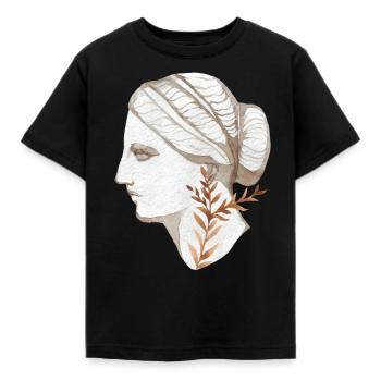 Kopffrau Aquarell Antikes Rom - Kinder T-Shirt - Schwarz - Vorne - AI Model Kid Female (0cm)