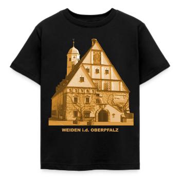 Hôtel de ville de Weiden Haut-Palatinat Bavière orientale - T-shirt Enfant - noir - Devant - AI Model Kid Female (0cm)