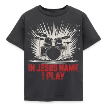 Rhythm for faith - Kids' T-Shirt - dark grey - Front - AI Model Kid Female (0cm)