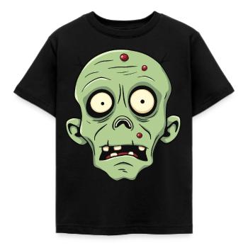 Zombie mit großen roten Noppen - Kinder T-Shirt - Schwarz - Vorne - AI Model Kid Female (0cm)