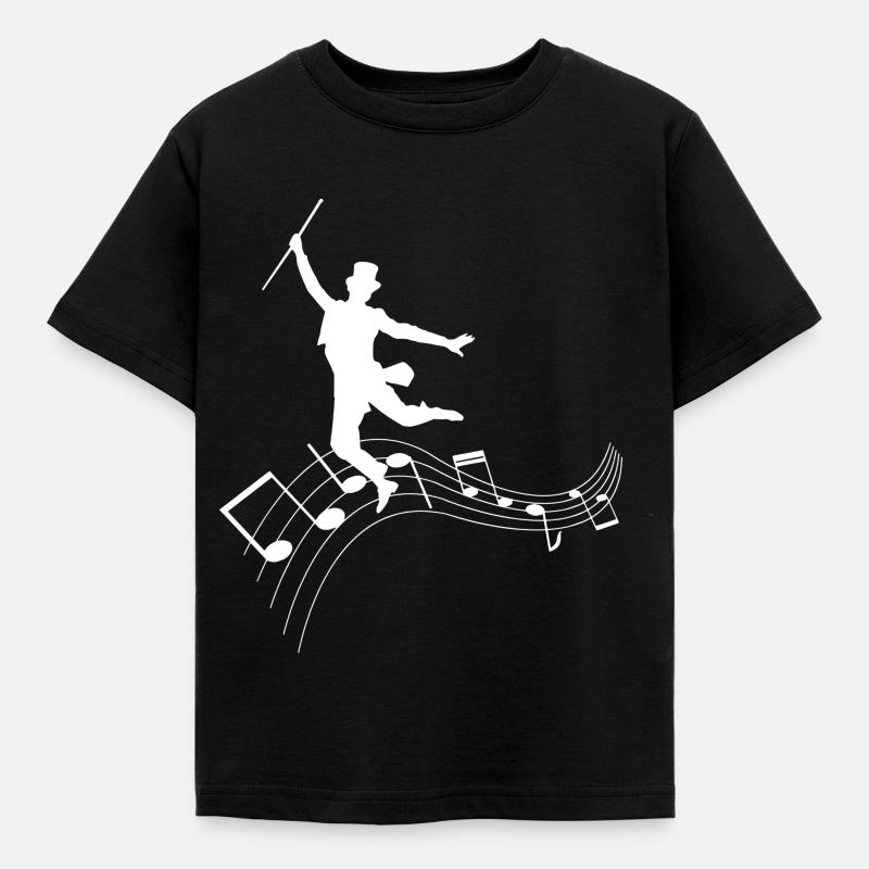 Musical notes - Kids' T-Shirt - black