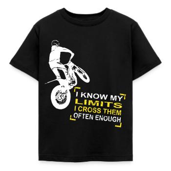 Trial - Trialsport - Moto Trial - Motorcycle Trial - Kinder T-Shirt - Schwarz - Vorne - AI Model Kid Female (0cm)