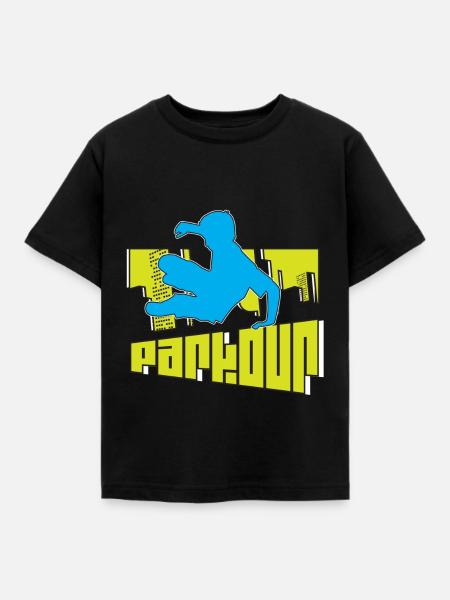 Parkour - Kinder T-Shirt - Schwarz