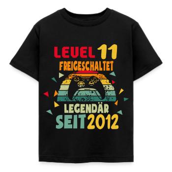 11. Geburtstag Kinder Gaming Gamer Zocker Geschenk - Kinder T-Shirt - Schwarz - Vorne - AI Model Kid Female (0cm)