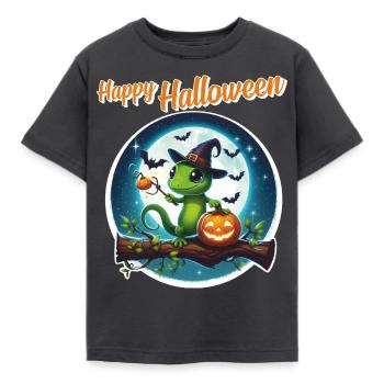 Wizard Gecko - Halloween - Kids' T-Shirt - dark grey - Front - AI Model Kid Female (0cm)