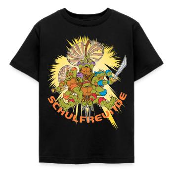 Teenage Mutant Ninja Turtles Schulfreunde - Kinder T-Shirt - Schwarz - Vorne - AI Model Kid Female (0cm)