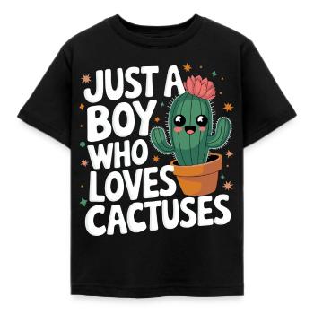 Cactus Cacti Desert Plant - Kids' T-Shirt - black - Front - AI Model Kid Female (0cm)