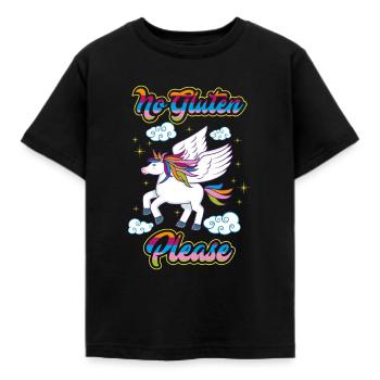 Pas Gluten S'il vous plaît - Unicorn Nutrition Health - T-shirt Enfant - noir - Devant - AI Model Kid Female (0cm)